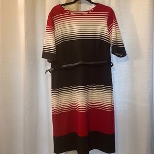 Red White and Black Dress